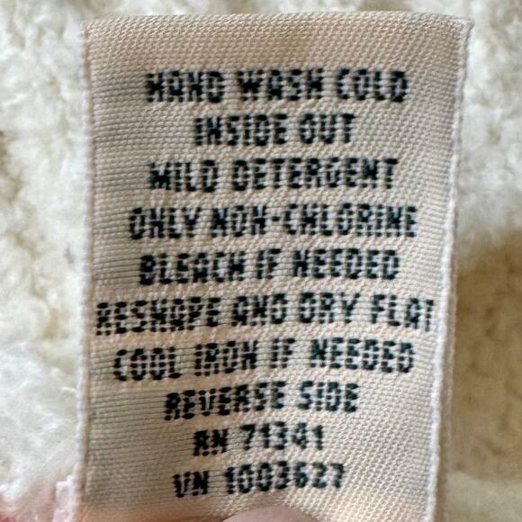 LL Bean Women’s Wool Blend Cream Thin Knit Turtleneck Long Sleeve Sweater Small - Picture 12 of 12